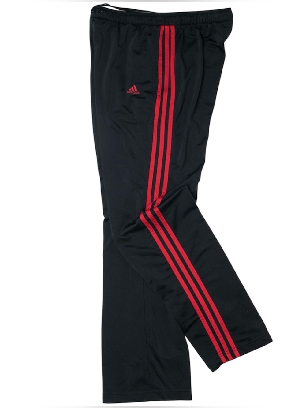 Adidas Track Pants Black w/Red Stripes Men’s Large